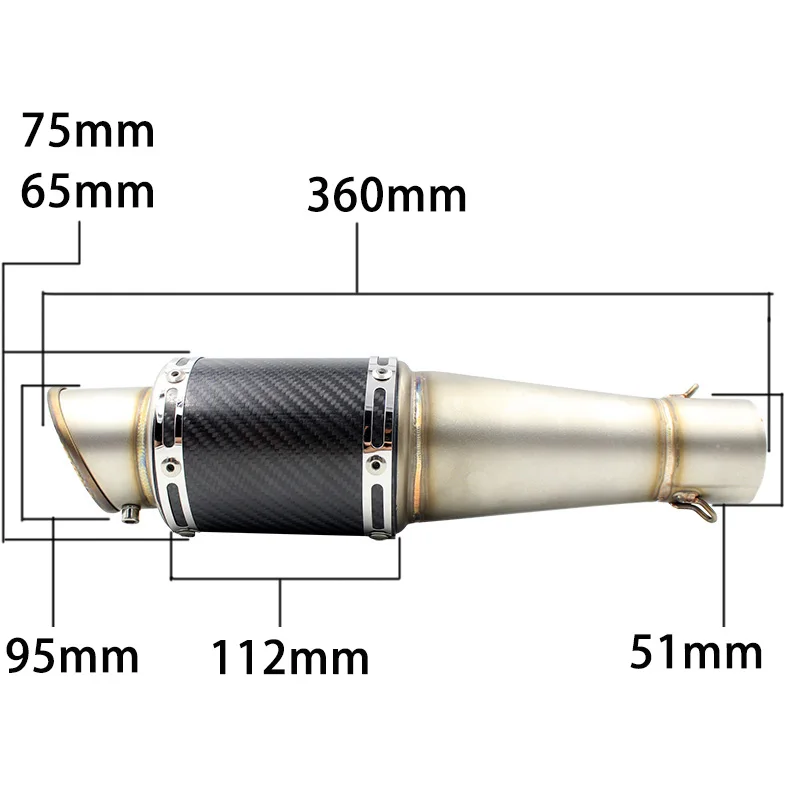 Выхлопная труба мотоцикла Escape Akrapovic Moto Escapamento Para Universel GP 51 мм для Austin Racing GSXR600 nc750x