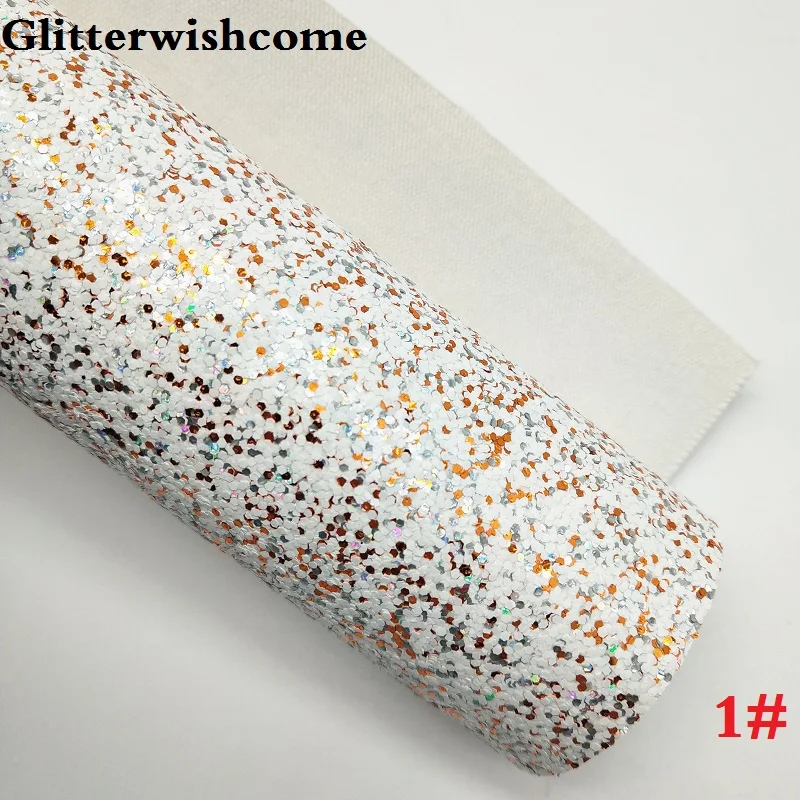 1 Glitterwishcome 21X29 см A4 размер винил для бантов белая блестящая кожа, плоская массивная блестящая кожаная ткань винил для бантов, GM100A - Цвет: 1