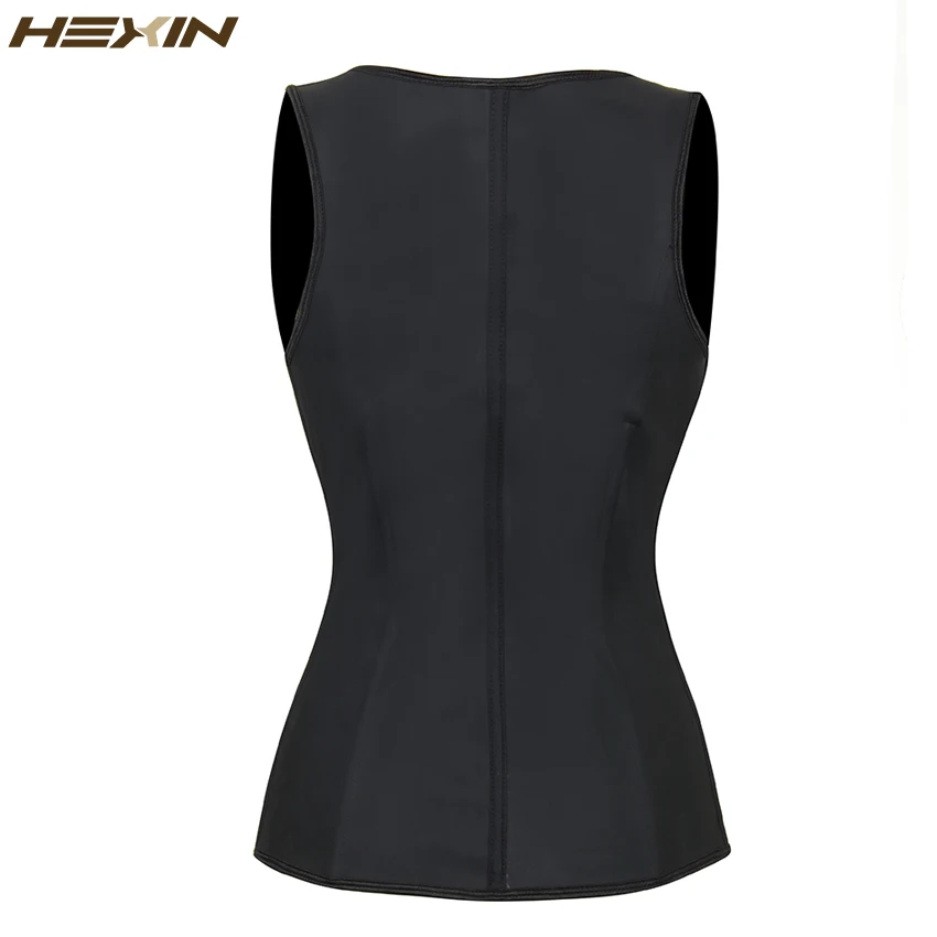 HEXIN Латекс жилет корсет талии тренер большие крючки классический Cincher Черный Fajas