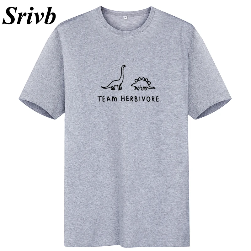 Srivb команда HERBIVORE Футболка женская tumblr летняя новая мультяшная графическая футболка Femme Плюс Размер Хлопковая женская футболка с принтом топы