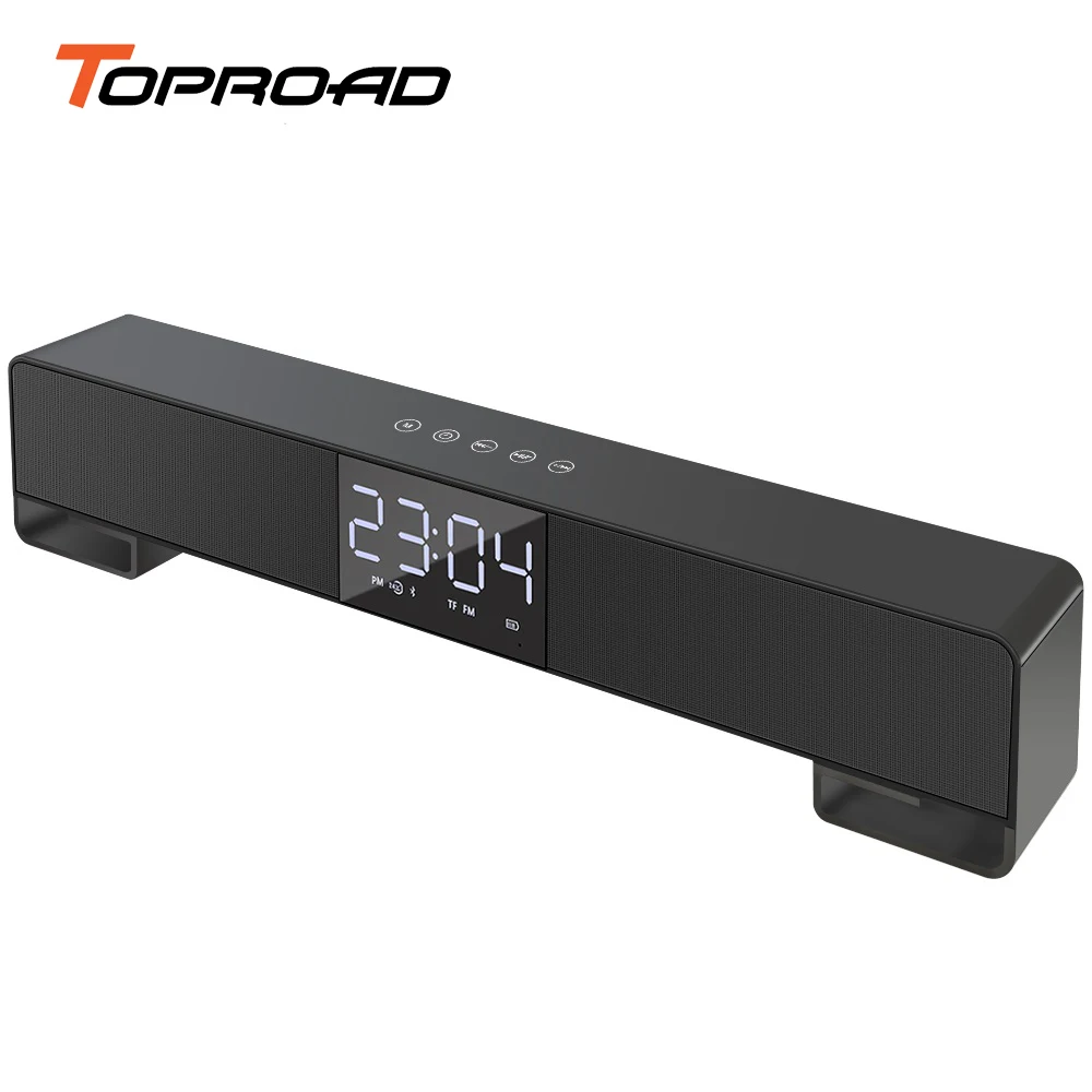 TOPROAD сенсорный Bluetooth динамик ЖК экран беспроводной Саундбар сабвуфер стерео s