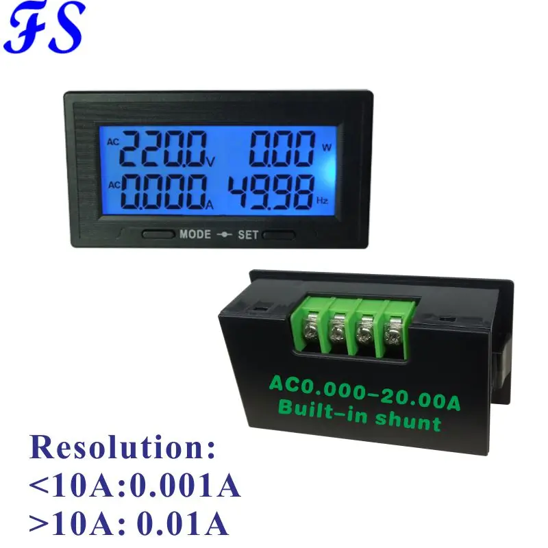 YB5142DM AC 20A 100A 200A 500A PF метр ЖК дисплей цифровой вольтметр Амперметр переменного
