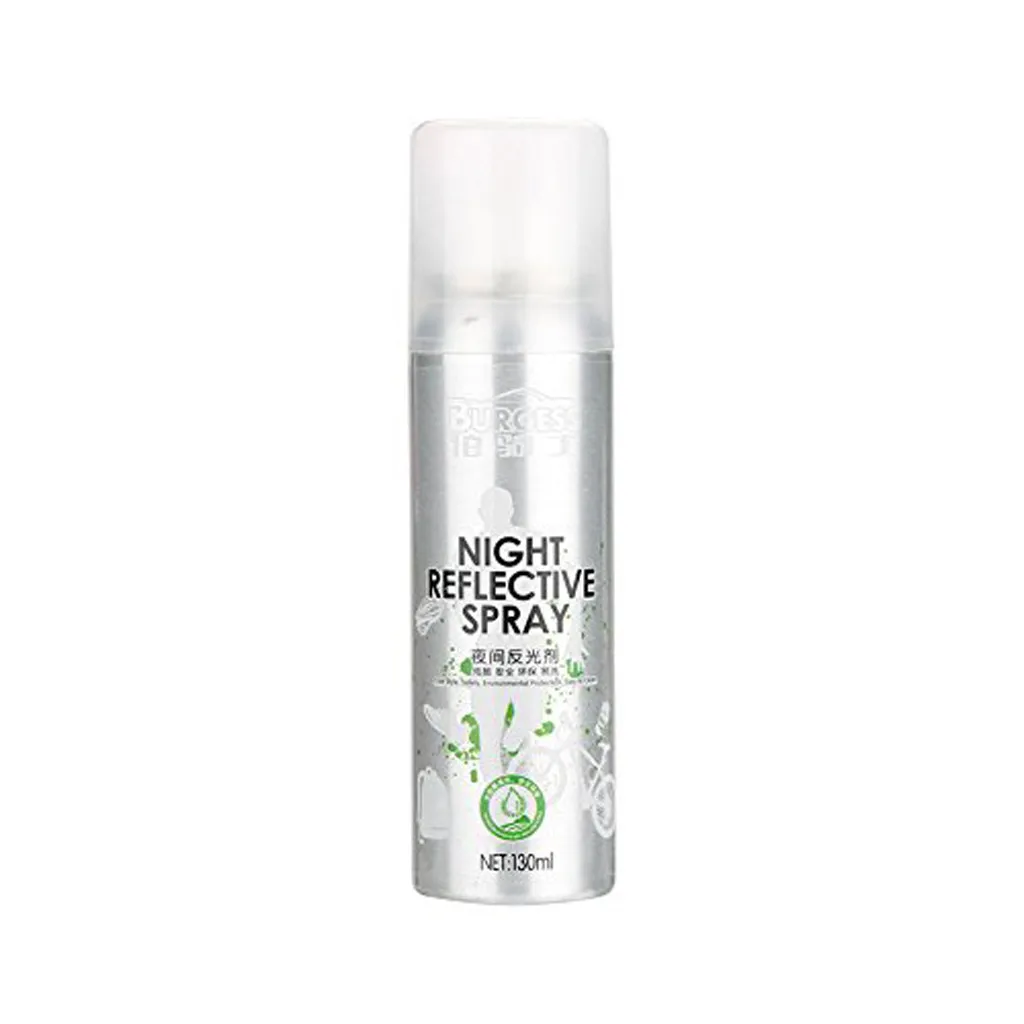 Ночная Светоотражающая краска-спрей 130 мл, светоотражающая краска для защиты от аварий, для езды на велосипеде, бега, флуоресцентная краска Jun04