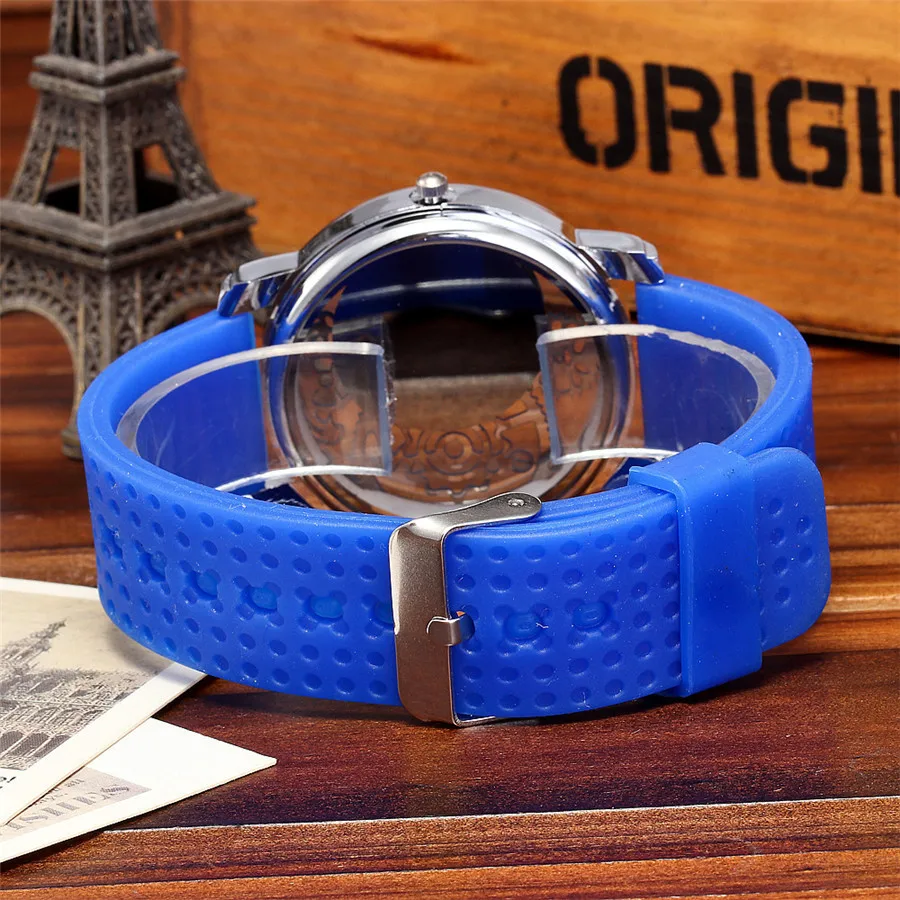 ESTAMIREUX моды силиконовой резины смотреть Повседневное женские тонкие часы