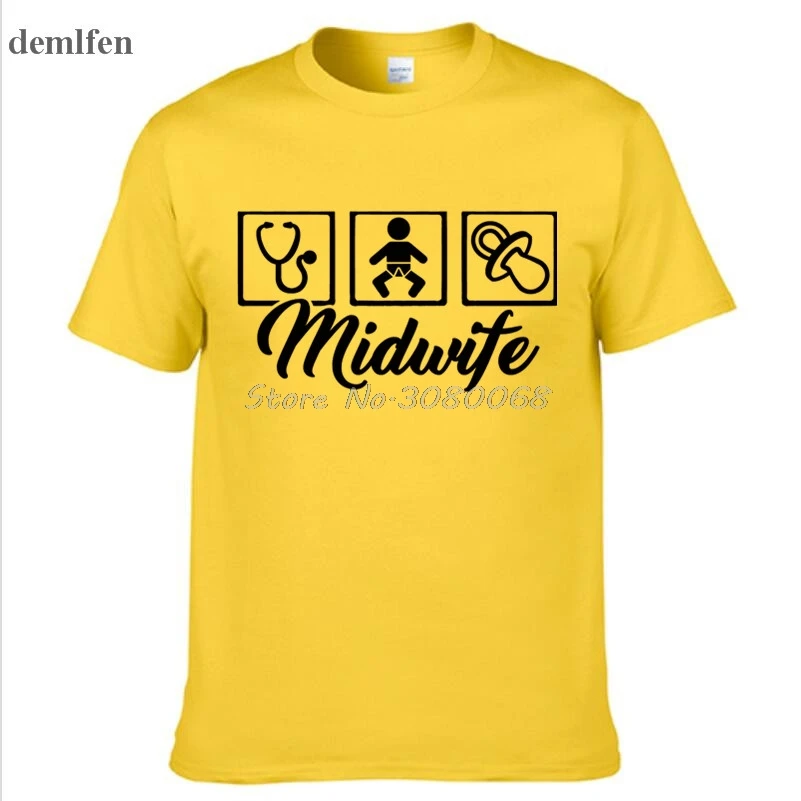 New Midwife Design T-shirt Print Casual Fashion Men Cotton Tshirt Funny T Shirt Short Sleeve Clothing Tees | Мужская одежда