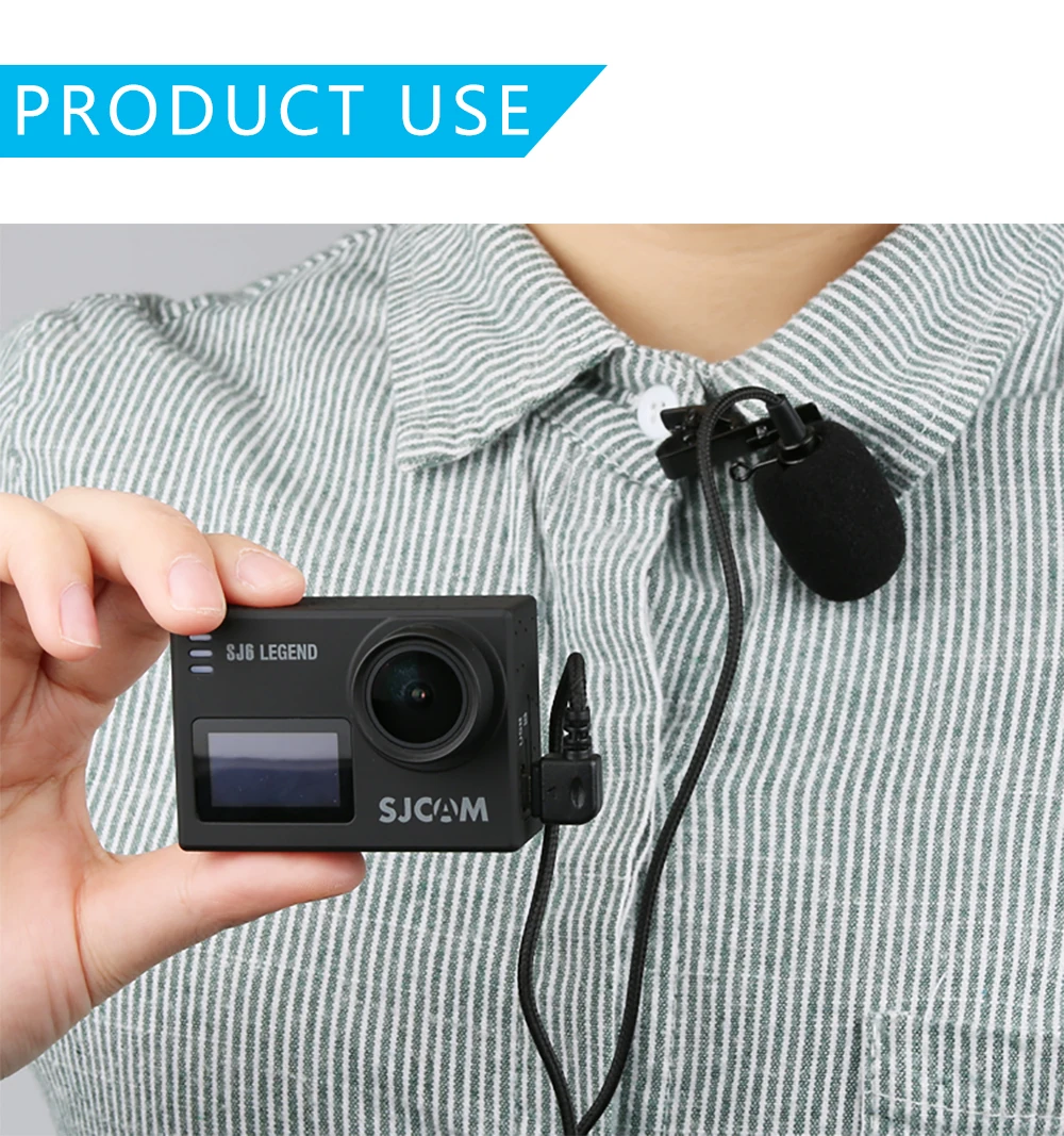 Аксессуары внешний микрофон Микрофон для SJCAM SJ6 LEGEND/SJ7 Star/SJ360 Спортивная камера