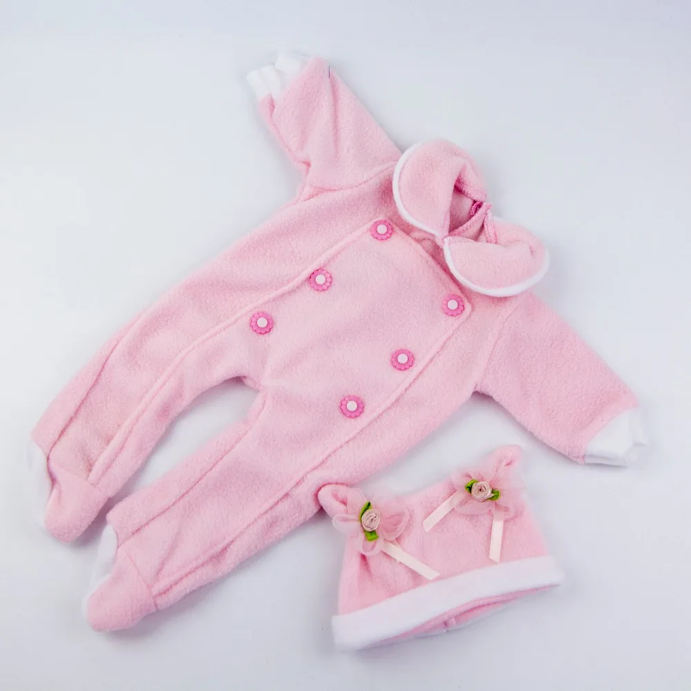 KEIUMI стиль жизни розовый комбинезон одежда для 17-18 дюймов Reborn Baby Doll Одежда куклы костюмы для детей день подарки подарок детям