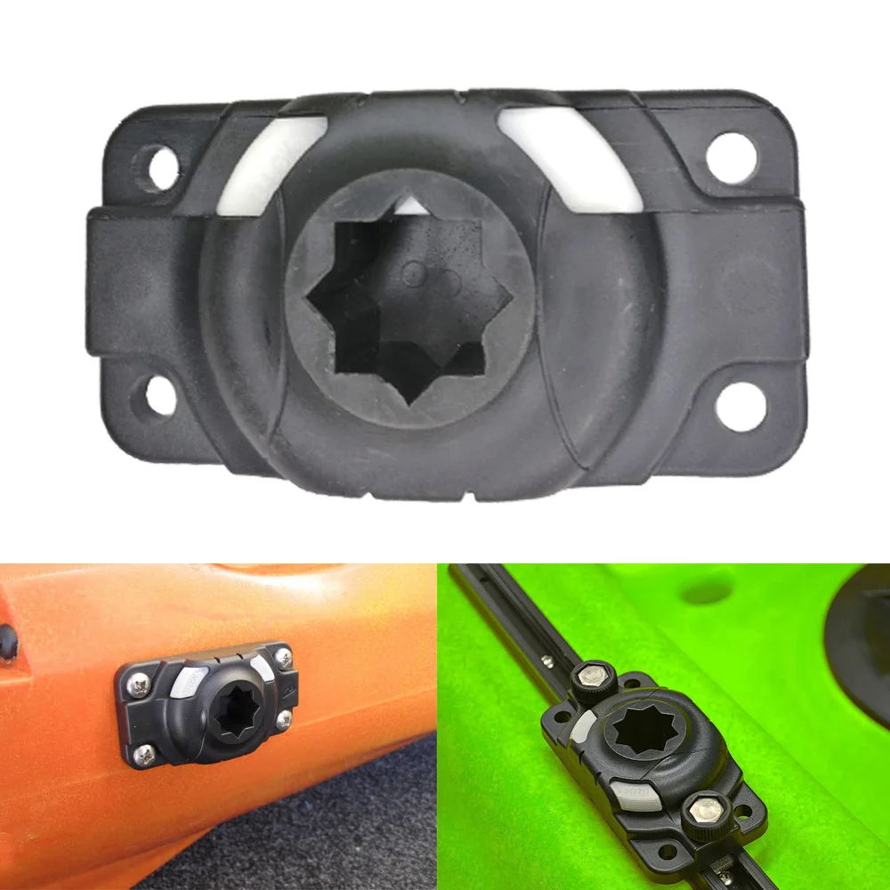 

Inflatable Boat Canoe Kayak Rod Holder Mount Base Slide Rail Kayak Fishing Accessories without Screws
