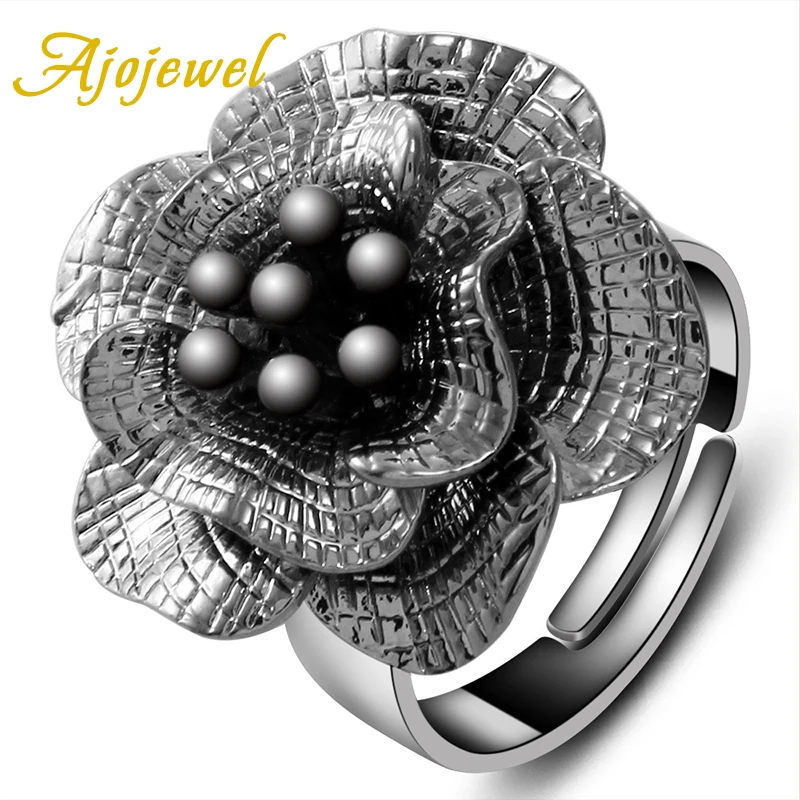 Женское Винтажное кольцо в форме большого цветка|open ring|fashion rings womenrings brand women |
