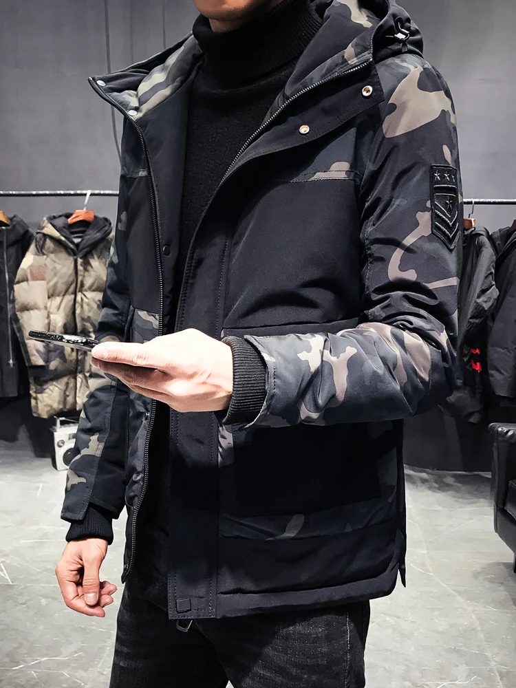 Камуфляжная зимняя куртка мужская Толстая теплая Мужская s Зимняя парка тонкая