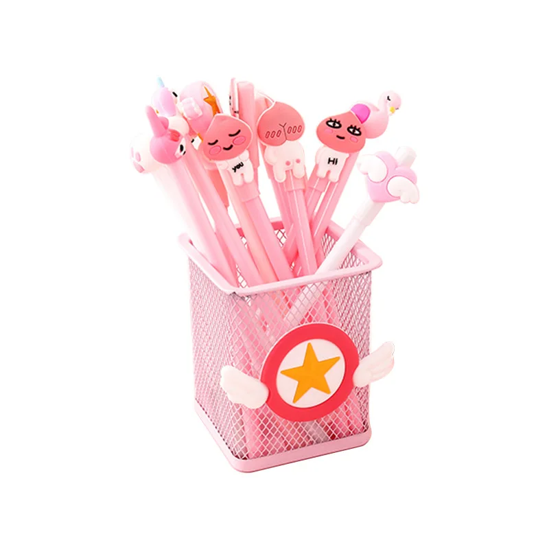 20 шт./компл. гелевая ручка с заправкой Kawaii caneta необычные ручки единорогом papelaria kalem