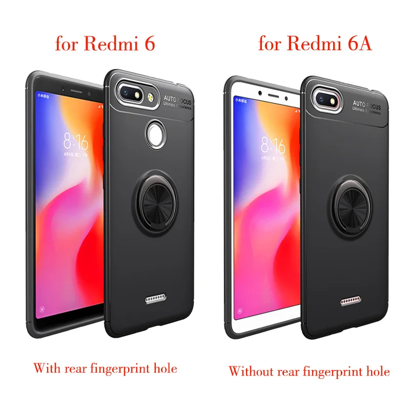 Магнитный поглощающий чехол для Xiaomi Mi Redmi 6 6A автомобильный держатель-кольцо