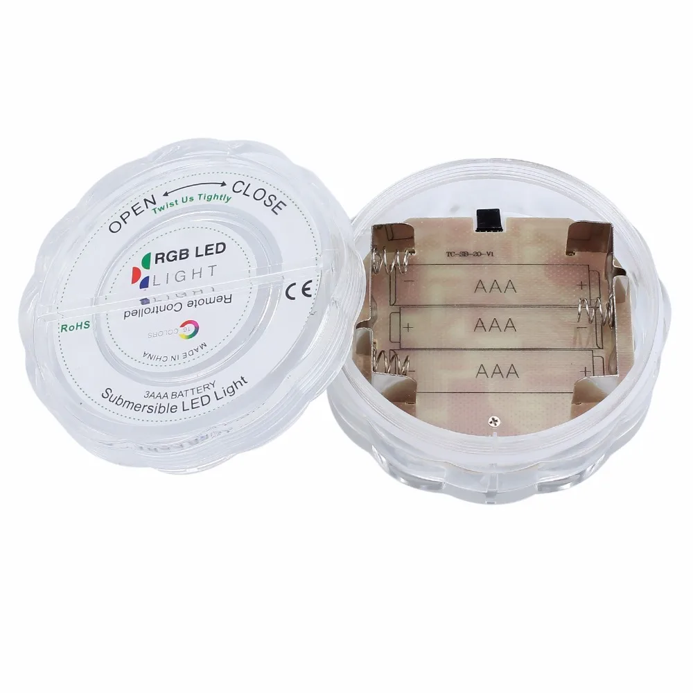 TANiCE 4 шт. пульт дистанционного управления RGB погружные огни 10 SMD5050 светодиоды для