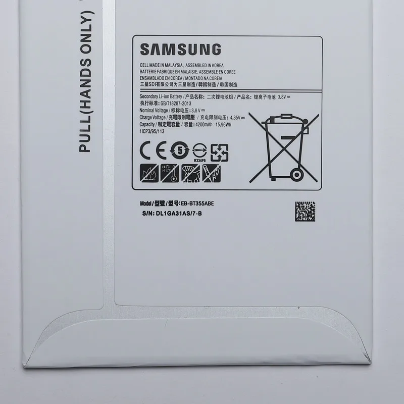 Оригинальная батарея Samsung EB-BT355ABE для GALAXY Tab A 8 0 T355C Tab5 SM-T355 SM-T350 P355C SM-P350 T355 |