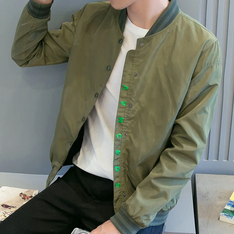 XIU LUO Весенняя тонкая однотонная куртка трендовая для студентов Мужская