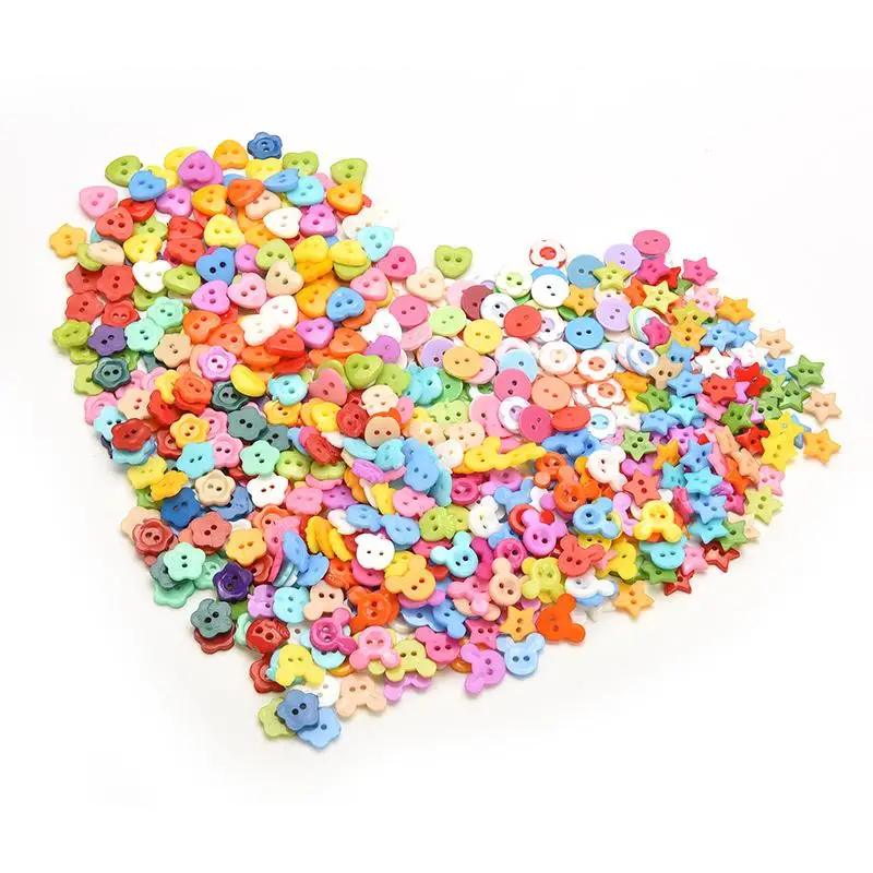 Оптовая продажа пластиковые пуговицы 100 шт./лот швейные 10 мм с 2 отверстиями