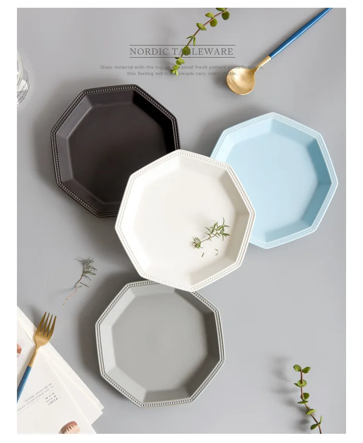 1PC Ceramic Steak Dish Fruit Dessert Plate Western-style Food dishes and plates sets snack dish OK 0890 | Дом и сад