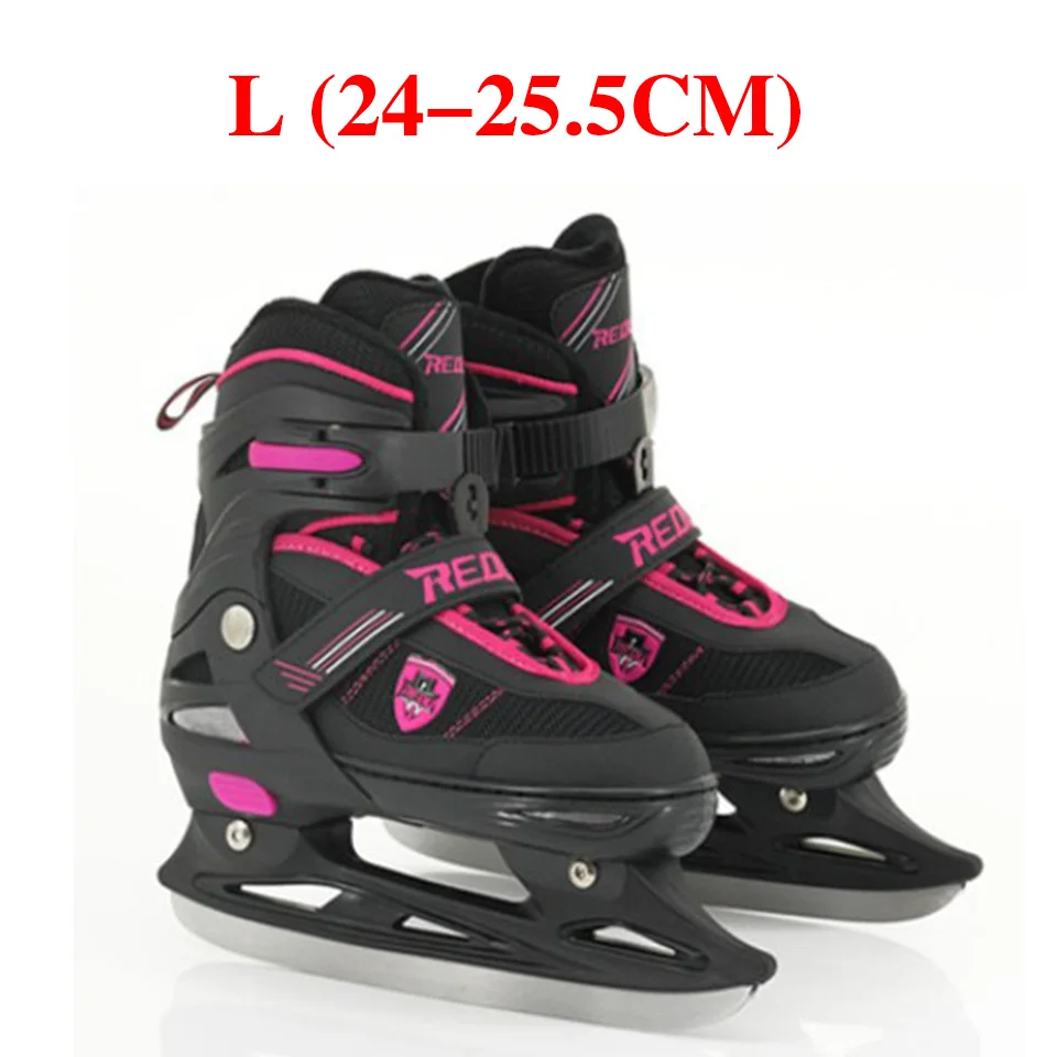 pink ball size L Коньки для коньков, обувь для трюков, для взрослых и детей, регулируемые коньки с шариковым лезвием, скоростные коньки, коньки для хоккея, нож для катания на коньках, спортивные, ID13 - Цвет: pink ball size L