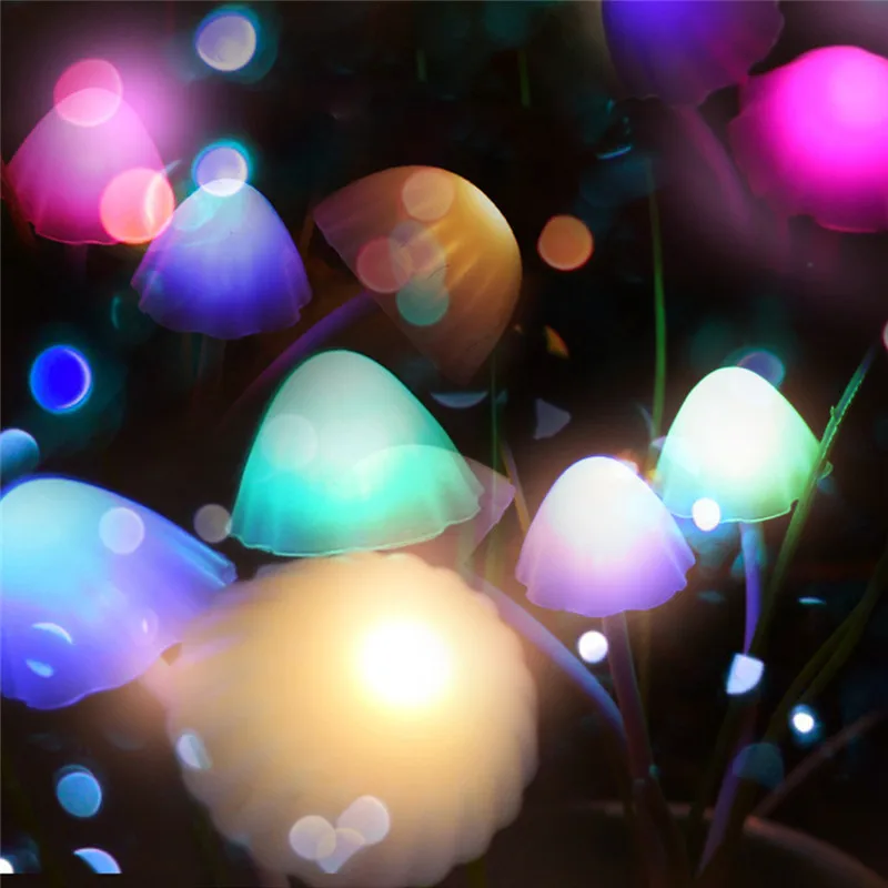 USB зарядка свет Управления Гриб светодиодный ночник детский сон детская