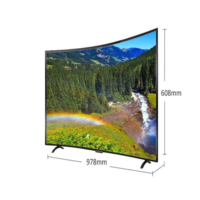 Телевизор 43 дюймов ENGLAON UA430SF led smart tv изогнутые ТВ s Smart + цифровой телевизор Android 7 .0 - - Фото №1