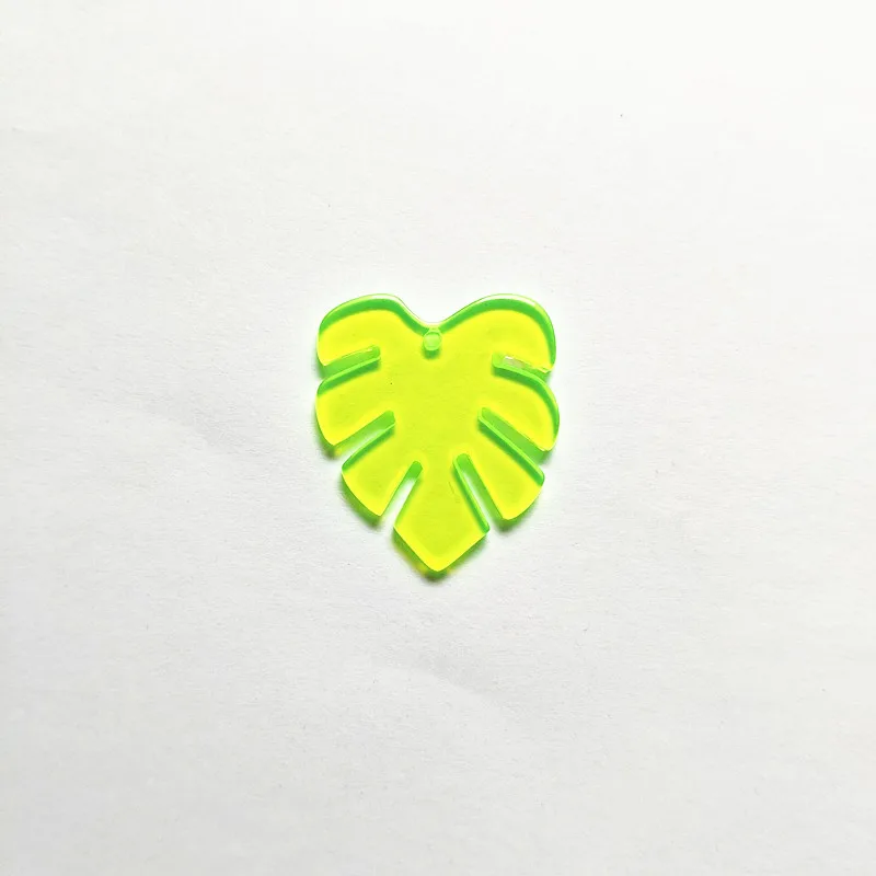 yellow Новое поступление! 30x26 мм 100 шт Акриловые Неоновые подвески в форме пера для сережек/сережек аксессуары/детали для серег DIY - Цвет: yellow