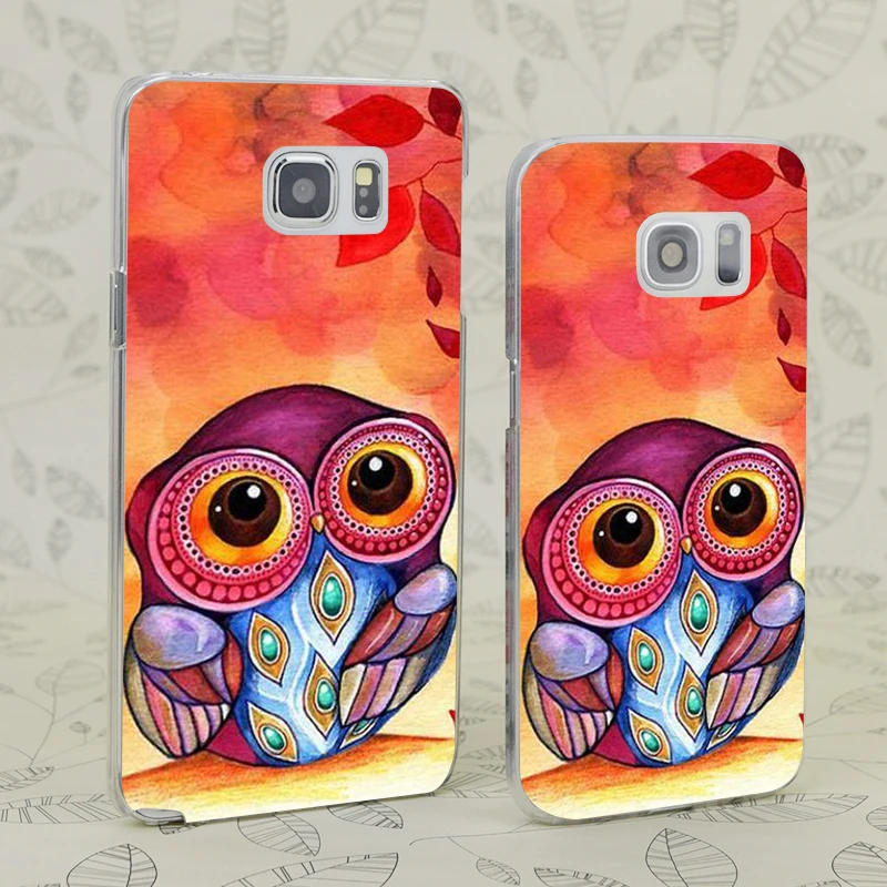 C0865 Owl S First Fall Leaf Transparent Hard PC Case Cover For Samsung Galaxy 3 4 5 6 7 Mini Edge Plus Note 9 |