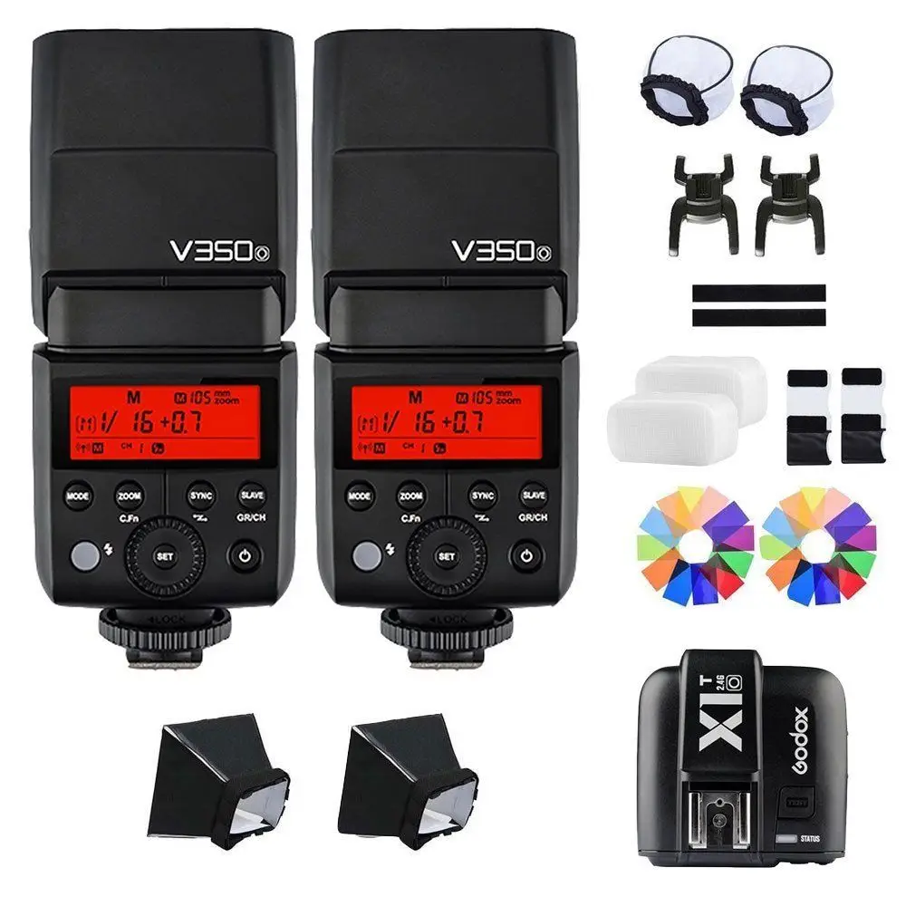 2X Godox V350O 2 4G ttl HSS литий ионная аккумуляторная камера Speedlite Flash с X1T O/Xpro O для камеры