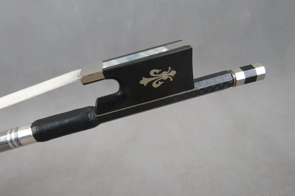 

1pcs Professional class plaid black Carbon fiber violin bow 4/4 #5824