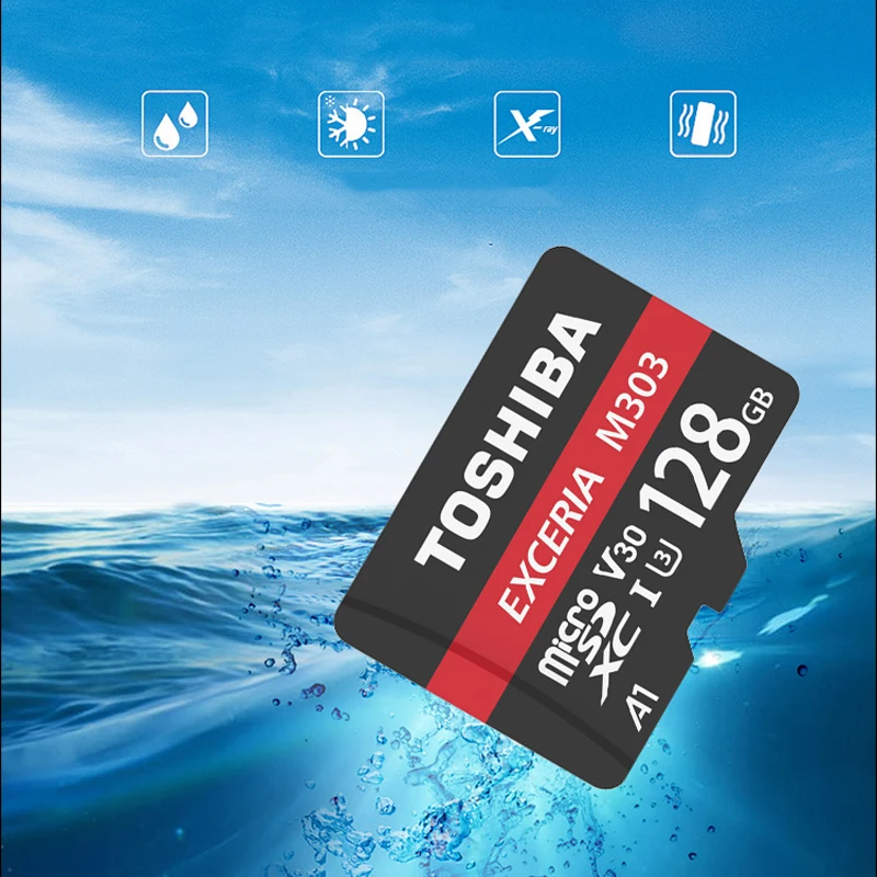 Оригинальный Toshiba EXCERIA M303 слот для карт памяти 256 ГБ 128 Гб 64 U3 Class10 4K UltraHD V30 TF флеш
