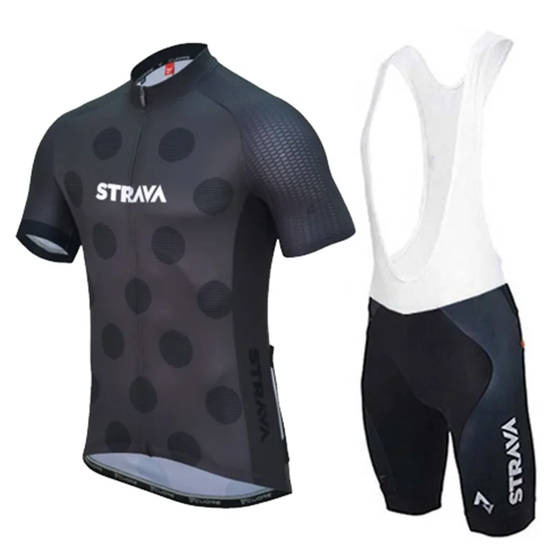 2 STRAVA одежда для велоспорта Pro Team Набор велосипедов с коротким рукавом Майо Ciclismo мужские велосипедные Джерси комплекты летние дышащие - Цвет: 2