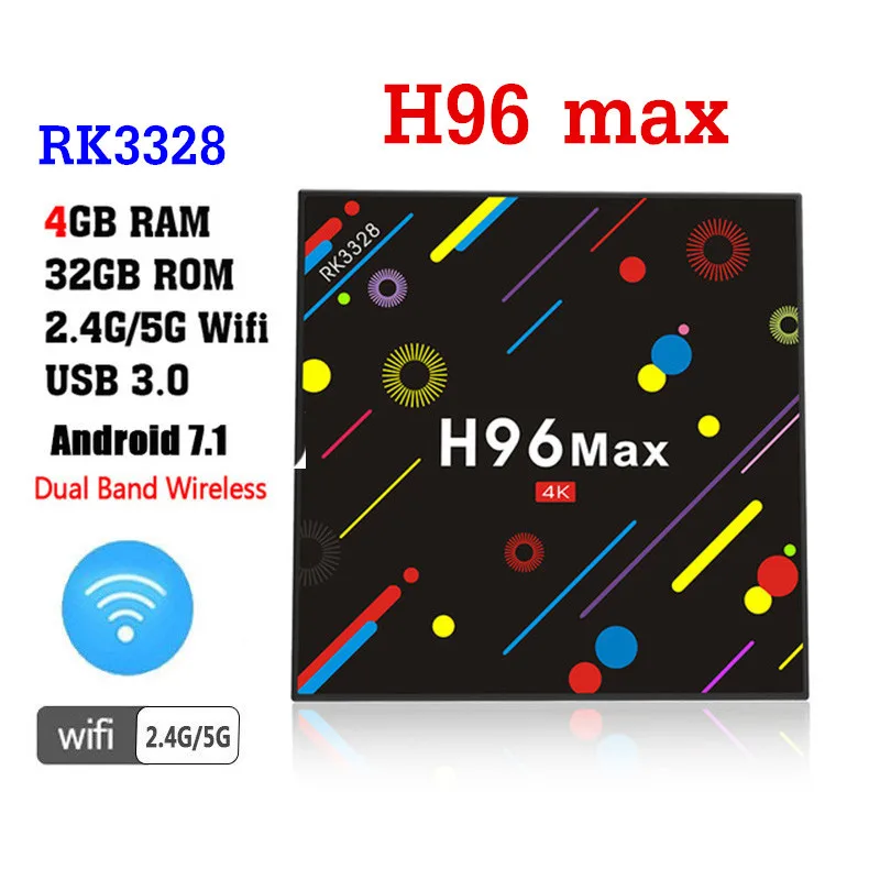 H96 MAX H1 Android 7 1 ТВ приставка обновленная версия для Max H2 4G 32G телеприставка RK3328 Wifi BT 4K