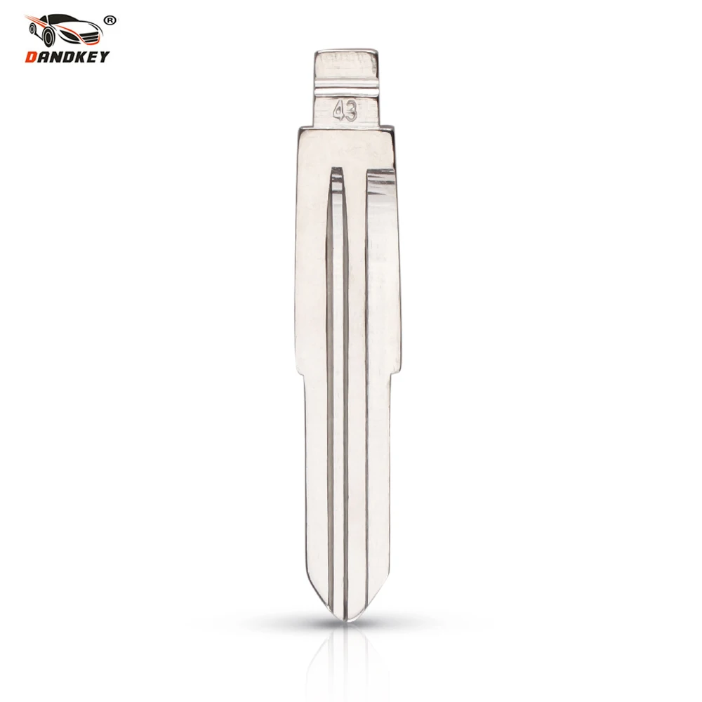 Заготовка автомобильного ключа Dandkey 10x43 # для пульта дистанционного управления Chery A5 (T11), полотно дистанционного ключа