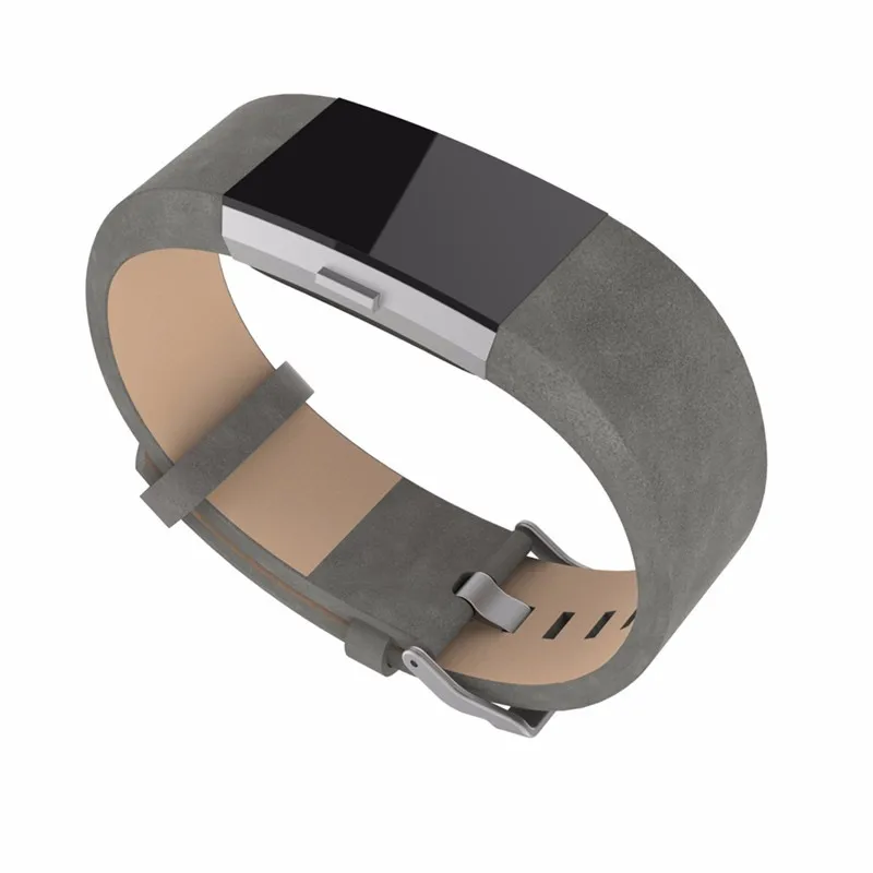 Ремешок из натуральной кожи для часов Fitbit Charge 2 регулируемый браслет в 1 с 3
