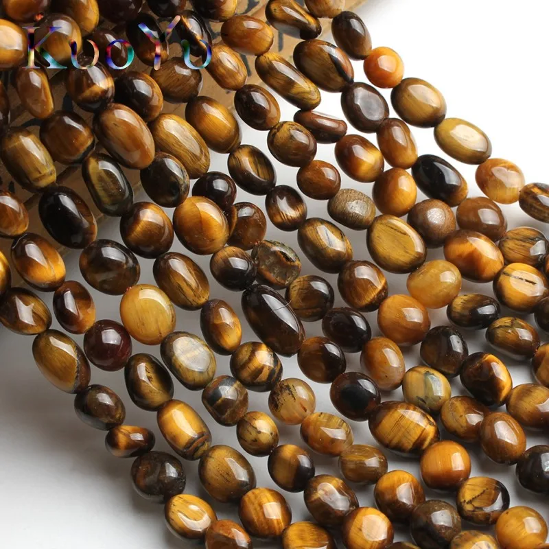 6-8mm Natural Irregular Yellow Tiger Eye Stone Beads Smooth Loose Spacer Bead For Jewelry Making DIY Bracelet Necklace 15&quotStrand |