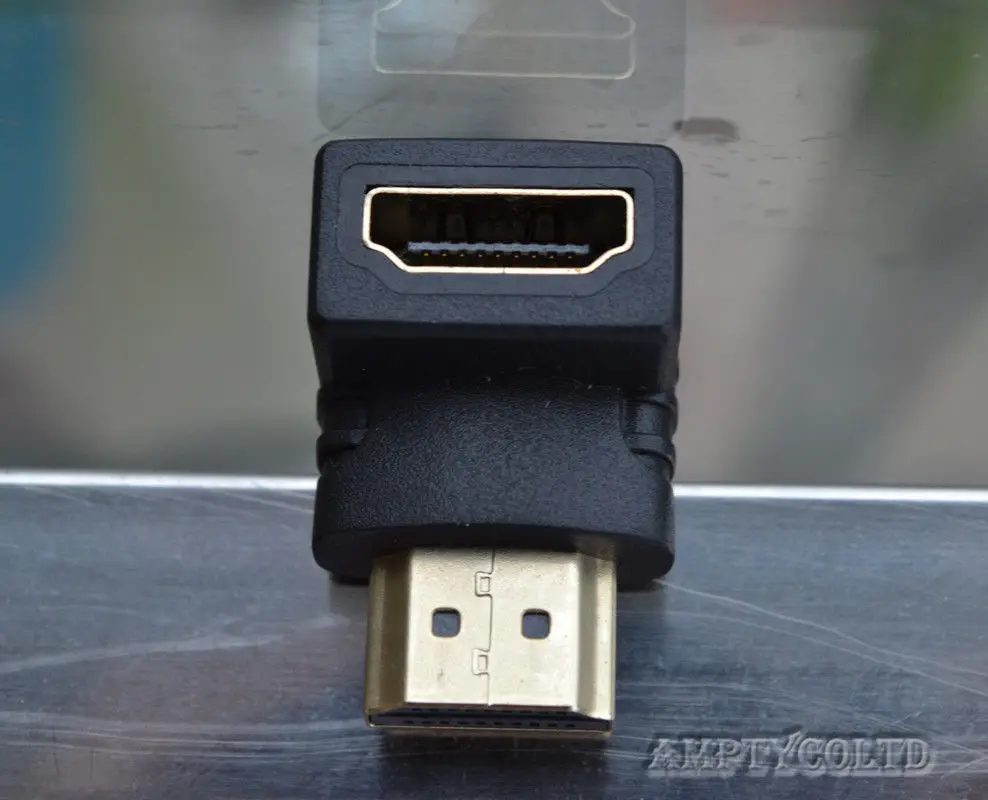 KELUSHI HDMI правый угол Порт Saver M/F адаптер-вертикальный плоский левый 90 градусов