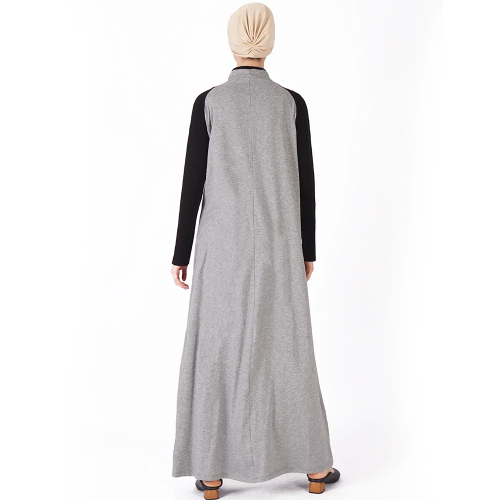 Новое хлопковое мусульманское повседневное длинное платье Abaya для женщин Дубай
