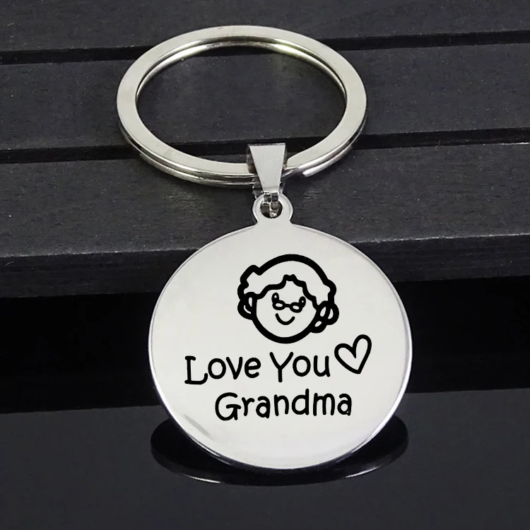 Брелок с надписью Love You бабушка YP6807 | Украшения и аксессуары