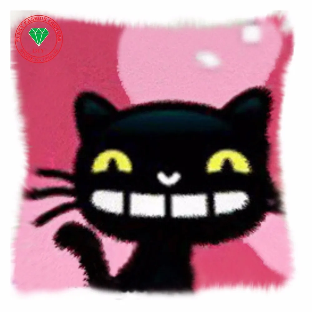 

Cartoon Cat Diy Needlework pillowcase embroidery Handmade carpet sets embroidery stitch thread Stitch Threads embroidery Carpets