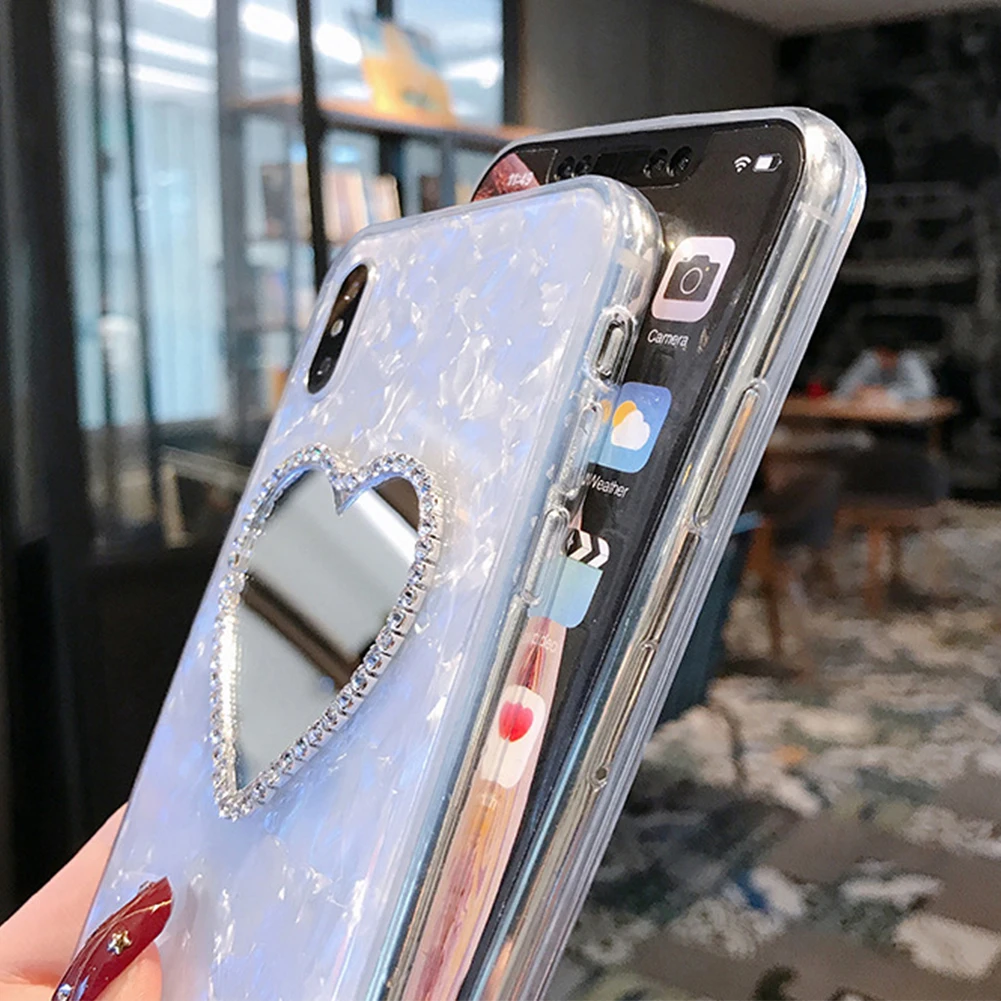 Чехол для iphone 6 S 7 8 plus X XR XS MAX модный алмазный Мраморный зеркальный чехол телефона |