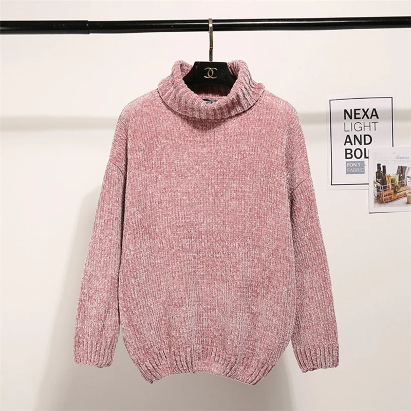 Ltd 02 2018 новый пуловер Pleuche свитер Женский вязаный turtlneck женские модные свободные