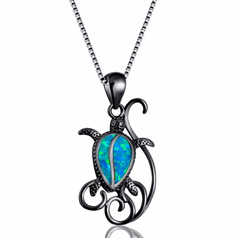 Модный красивый женский цвет серебра талисман кулон ожерелье Синий/Белый