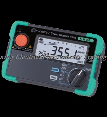 

Fast arrival KYORITSU 3551 KEW 3551 Digital Insulation / Continuity Testers 6 ranges,50V/100V/125V/250V/500V/1000V