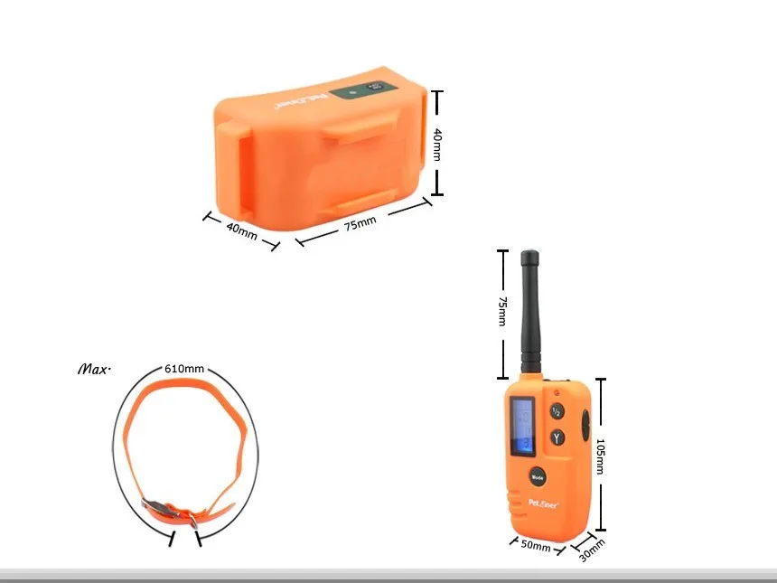 Ошейник для дрессировки собак синий ЖК Электрический дистанционный