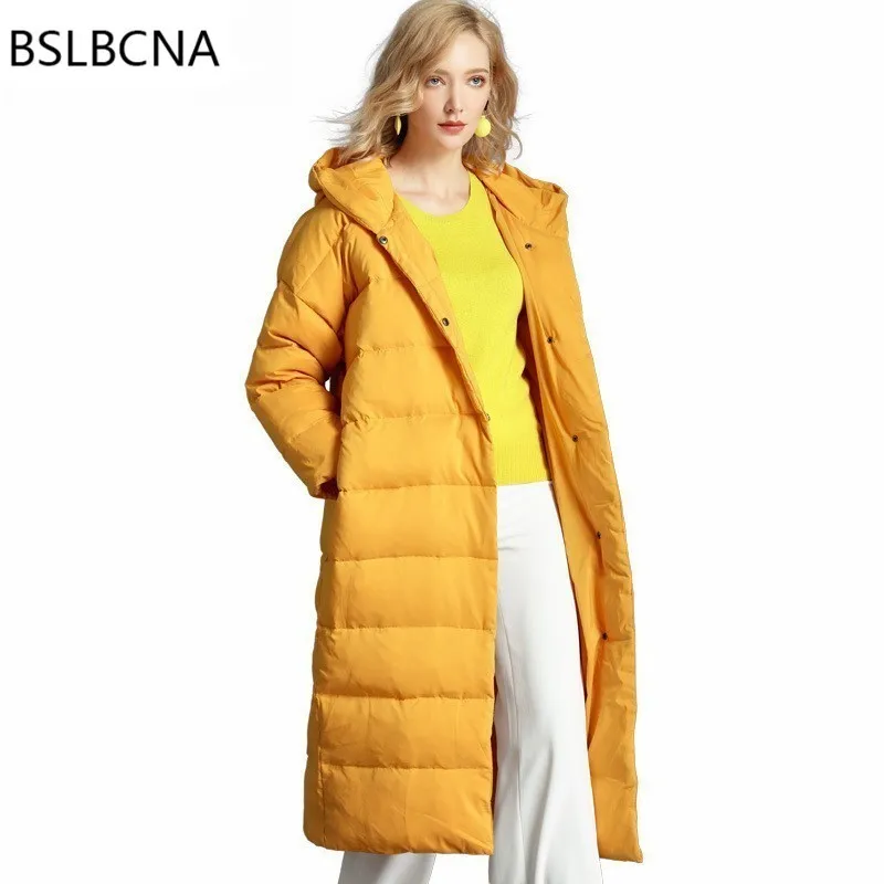 Комплекты в европейском и американском стиле 2021 зимнее пальто для женщин 90% белая