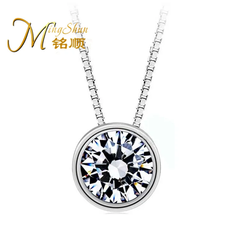 Высокая имитация серебро кулон 2 карат Круглый Круг восемь сердца стрелка