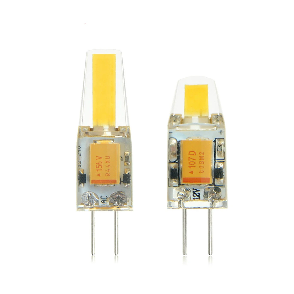 10Pcs AC / DC 12V 3W 6W COB SMD G4 LED lamp light Chandelier High End Silicone LEDs Spotlight Bulb Replace 30W 50W Halogen Light | Лампы и