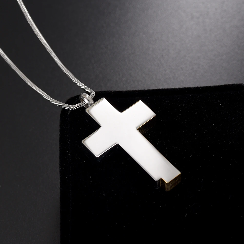 Свободная Воронка! Инкрустация мини камни стальной и золотой крест человек/прах