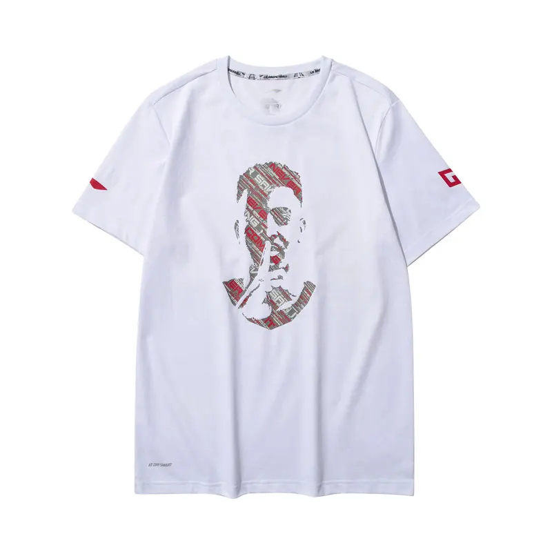 Мужская баскетбольная футболка Li-Ning Спортивная CJ McCollum из 66% хлопка с подкладкой