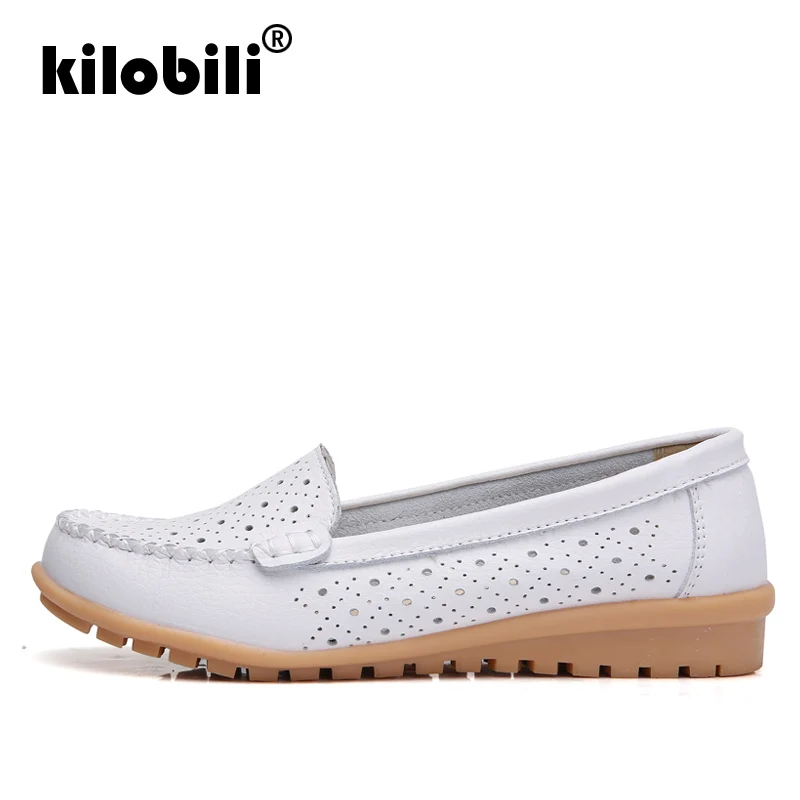 Kilobili/2019 г. летние женские туфли на плоской подошве обувь из натуральной кожи