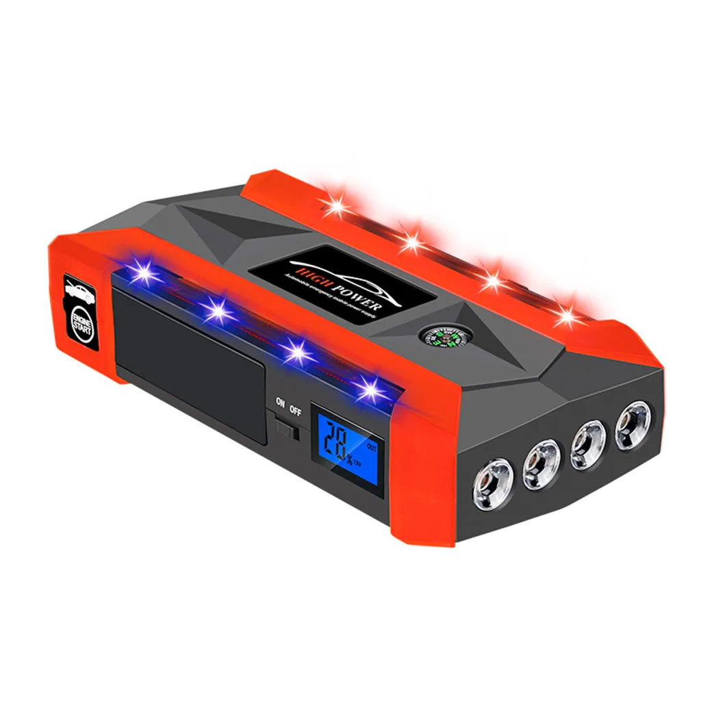 20000 мА/ч, 12V LCD4 USB Мощность банк стартер скачка автомобиля Зарядное устройство для автомобиля Батарея пусковое устройство мотор с автоматическим запуском аварийного пускового устройства